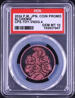 PSA 10 Alcremie Coin Promo Capsule Vending 4 Japanese 2024 Pokemon - Image 1