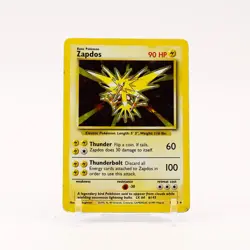 Zapdos - 16/102 Base Set Unlimited Holo Rare Pokemon - MP/HP - Image 1