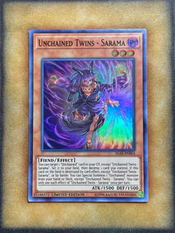 Yugioh Unchained Twins - Sarama IGAS-ENSE4 Super Rare Limited Edition LP - Image 1