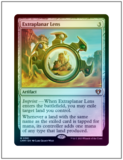 1x Extraplanar Lens, Foil, Commander Masters, Magic MTG NM - Image 1