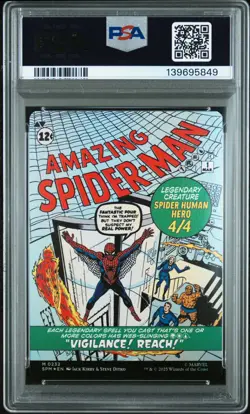 Peter Parker Amazing (0232) (Borderless Foil) Marvel's Spider-Man PSA 9 Mint Mtg - Image 2