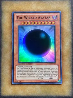 Yugioh The Wicked Avatar CT07-EN023 Super Rare Limited Edition LP - Image 1