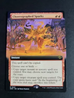 Choreographed Sparks (Extended Art) Rare MTG Secrets of Strixhaven - Image 1