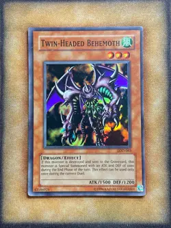 Yugioh Twin-Headed Behemoth LOD-063 Super Rare LP - Image 1