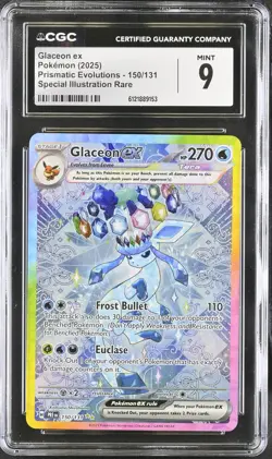 Glaceon EX 150/131 Special Illustration Rare Pokemon CGC 9 Mint - Image 1