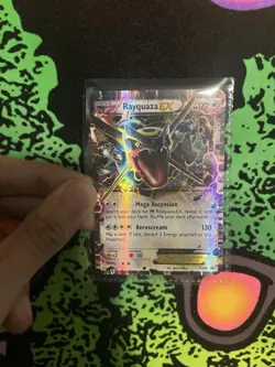 Pokemon Rayquaza EX XY69 Promo Full Art Holo Basic 170 HP Dragon Card - Image 1