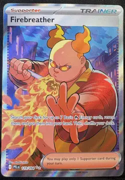 Fire Breather 119/94 Full Art Trainer Holo Me02: Phantasmal Flames Pokemon TCG - Image 1
