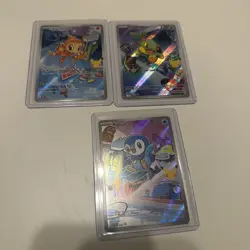 Piplup 042 + Chimchar 041 + Turtwig 040 - First Partner Pokemon Cards - #L569 - Image 1