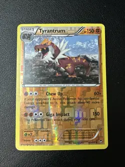 Pokemon TCG Tyrantrum 62/111 Regular Non Holo Rare XY Furious Fists 2014 - Image 1