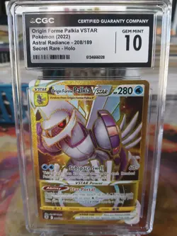 Origin Forme Palkia VSTAR 208/189 Full Art Astral Radiance Pokemon CGC 10 GM - Image 1