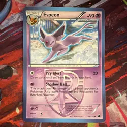 Pokemon Espeon Team Plasma Freeze Uncommon Regular Stage 1 90 HP 48/116 ENG - Image 1