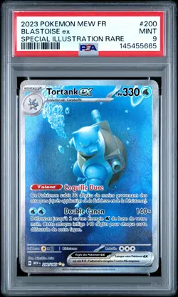 2023 POKEMON FRENCH MEW FR-151 SPECIAL ILLUSTRATION RARE #200 BLASTOISE EX PSA 9 - Image 1