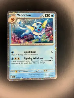 Vaporeon 022/131 Holo Rare SV: Prismatic Evolutions Pokemon Near Mint - Image 1