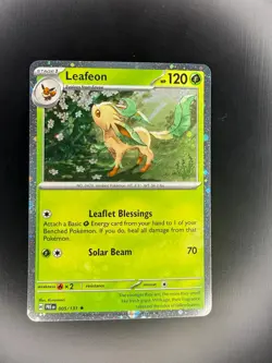 Leafeon 005/131 Holo Rare SV: Prismatic Evolutions Pokemon Near Mint - Image 1
