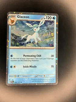 Glaceon 025/131 Holo Rare SV: Prismatic Evolutions Pokemon Near Mint - Image 1