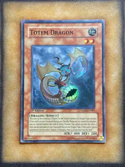 Yugioh Totem Dragon CRMS-EN085 Super Rare 1st Ed MP - Image 1