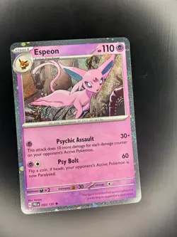 Espeon 033/131 Holo Rare SV: Prismatic Evolutions Pokemon Near Mint - Image 1