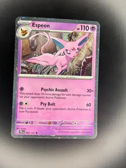Espeon 033/131 Holo Rare SV: Prismatic Evolutions Pokemon Near Mint - Image 1