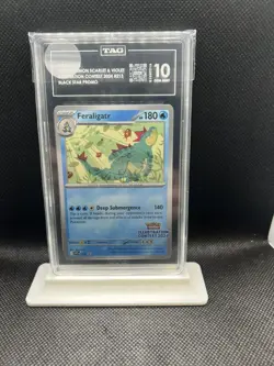 2025 POKEMON PROMO #213 FERALIGATR TAG 10 ILLUSTRATION CONTEST 2024 - Image 1