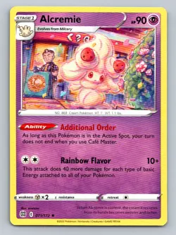 Pokemon Alcremie SWSH09: Brilliant Stars 071/172 Near Mint NM - Image 1