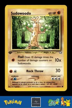 2000 Pokemon WotC Neo Genesis 77/111 Sudowoodo (Sugimori) 1st Ed - Image 1