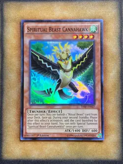 Yugioh Spiritual Beast Cannahawk THSF-EN027 Super Rare 1st Ed LP - Image 1