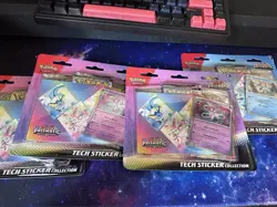 Pokemon Prismatic Evolutions Tech Sticker Collection Lot 4 Sealed 🔥 - Image 3