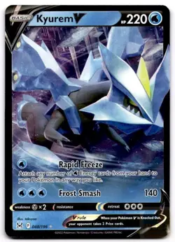 Kyurem V 048/196 Holo V Rare Lost Origin Pokemon Holo Near Mint - Image 1
