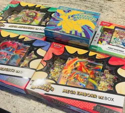 Pokemon Ascended Heroes ETB Emboar Feraligatr & Meganium Ex Box, First Partner - Image 2