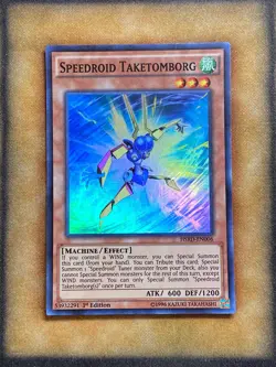 Yugioh Speedroid Taketomborg HSRD-EN006 Super Rare 1st Ed NM - Image 1