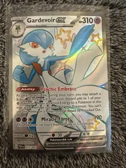 Pokemon TCG Gardevoir ex Shiny Ultra Rare Full Art SV Paldean Fates 217/091 310… - Image 1
