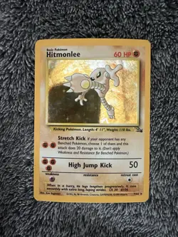 Pokemon TCG Hitmonlee 7/62 Fossil Holo Rare Wizards 1999 - Image 1