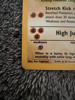 Pokemon TCG Hitmonlee 7/62 Fossil Holo Rare Wizards 1999 - Image 5