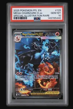 Pokemon Mega Charizard X ex Special Illustration Rare Holo PSA 10 125/094 Phant… - Image 1