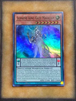 Yugioh Supreme King Gate Magician AGOV-EN001 Super Rare 1st Ed NM - Image 1
