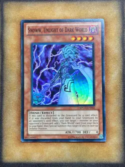 Yugioh Snoww, Unlight of Dark World SDGU-EN002 Super Rare LP - Image 1