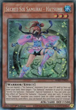 Yugioh Secret Six Samurai - Hatsume RA03-EN016 - Collector's Rare - Image 1