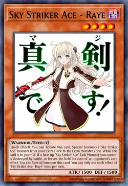 Yugioh RA05-EN093 - Sky Striker Ace - Raye - Ultra Rare - Image 1