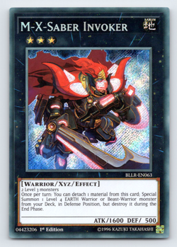 M-X-Saber Invoker - BLLR-EN063 - Secret Rare - 1st Edition Yugioh - Image 1