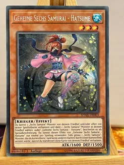 Geheime Sechs Samurai - Hatsune SPWA-DE003 Secret Rare Deutsch NM YUGIOH - Image 1