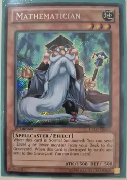 YuGiOh Mathematician Secret Rare 1st Edition DRLG-EN023 - Image 1