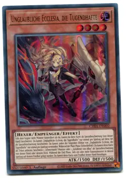 Yu-Gi-Oh! Unglaubliche Ecclesia die Tugendhafte Ultra Rare CH01-DE002 - Image 1