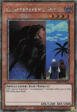 Yugioh Gravekeeper's Spy RA03-EN121 - Platinum Secret Rare - Image 1