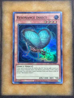Yugioh Resonance Insect OP17-EN007 Super Rare NM - Image 1