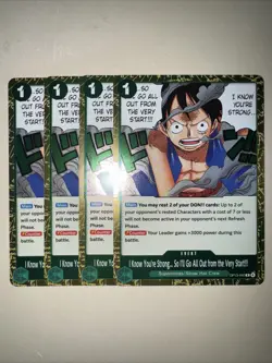 One Piece TCG I Know You’re Strong… OP13-040 X4 Playset English Card Game CCG - Image 1