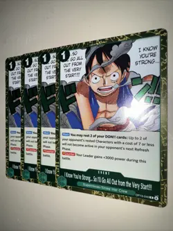 One Piece TCG I Know You’re Strong… OP13-040 X4 Playset English Card Game CCG - Image 3