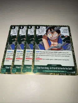 One Piece TCG I Know You’re Strong… OP13-040 X4 Playset English Card Game CCG - Image 4