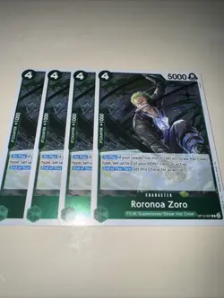 One Piece TCG OP13-037 Roronoa Zoro X4 Playset Card Game CCG English - Image 4