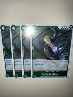 One Piece TCG OP13-037 Roronoa Zoro X4 Playset Card Game CCG English - Image 5
