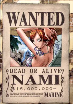 One Piece Epic Journey 2023 Trading Card 122 - Wanted Nami - Image 1